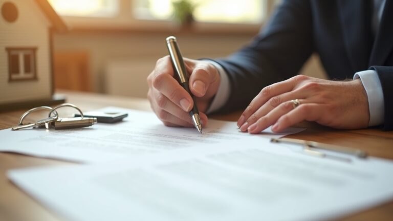Koopcontract tekenen bij huis kopen met sleutels op tafel